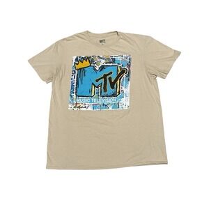 MTV Graffiti Graphic Logo 2022 T-Shirt 100% Cotton Size L RN 67585